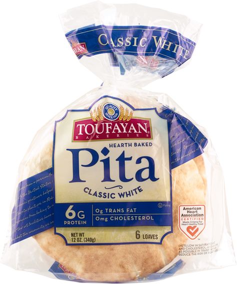 Pita available in White, Whole Wheat, Onion, Multi-Grain, Garlic and Oat Bran. Pita Bread Recipe, Bread Packaging, Bakery Products, Whole Wheat Pita, Gluten Free Flour Blend, Pita Bread, Bakery Bread, Ben And Jerrys Ice Cream, World Recipes