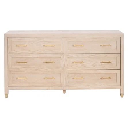 LOOMLAN Traditions 6 - Drawer Dresser | Wayfair White Oak Dresser, Dresser 6 Drawer, Bedroom Makeup Vanity, Oak Dresser, Small Space Bedroom, Deck Box Storage, Teen Bedroom Furniture, Bedroom Headboard, Bedroom Furniture Dresser