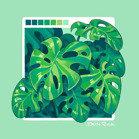 Posca Art, Minimalist Tattoos, Plant Drawing, Arte Sketchbook, Monstera Deliciosa, Plant Illustration, Procreate Brushes, Plant Art, Urban Jungle