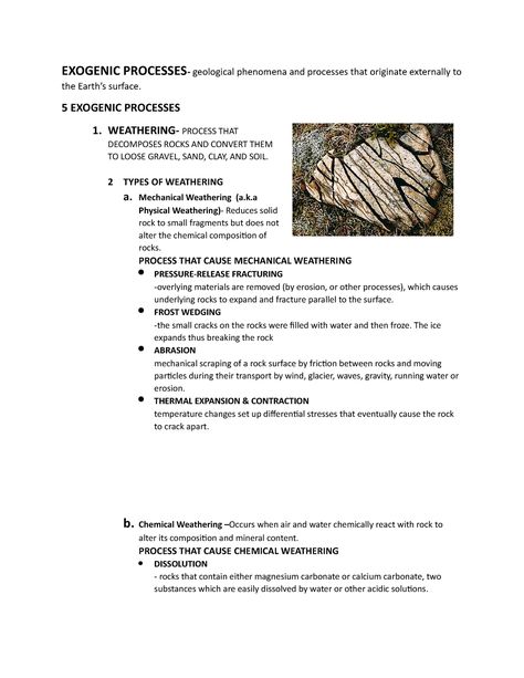 Exogenic Process, Mechanical Weathering, Physical Weathering, Science Technology And Society, Chemical Weathering, Technology And Society, Earth Materials, Water Molecule, Thermal Expansion