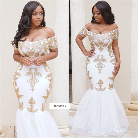 Wedding Kaftan, Evening Gown Wedding, Boat Neck Wedding Dress, Beaded Evening Gowns, African Wedding Dress, Bridal Gowns Mermaid, Royal Dresses, Wedding Dresses Corset, Wedding Dress Fabrics