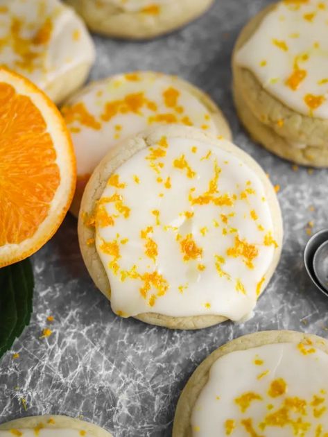 Soft Orange Sugar Cookies | Sugared & Stirred Orange Sugar Cookies, Lofthouse Cookie Recipe, Banana Chocolate Chip Cookies, Vanilla Cream Cheese Frosting, Orange Icing, Cocoa Brownies, Cranberry Orange Muffins, Orange Frosting, Orange Cookies