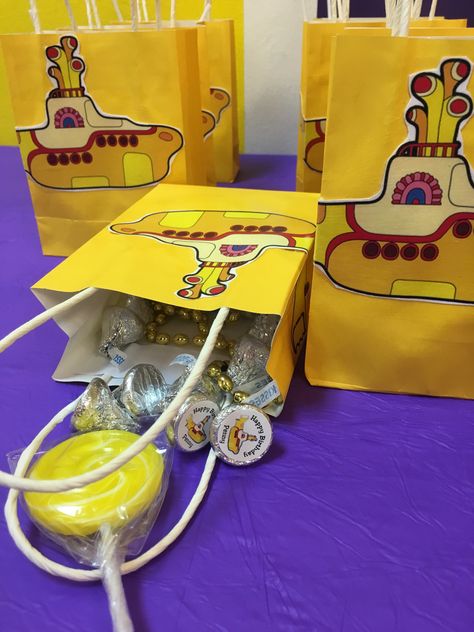 Yellow Submarine Birthday Party, Yellow Submarine Party, Submarine Birthday Party, Yellow Submarine Birthday, Beatles Baby Shower, Submarine Party, Beatles Themed Party, Beatles Birthday Party, Beatles Birthday