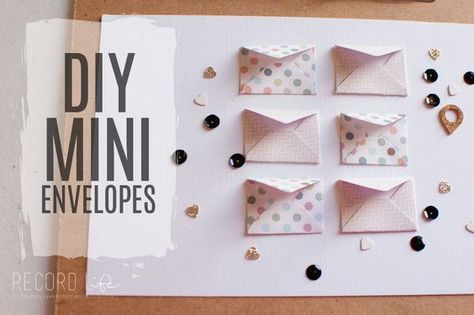 Mini Envelope Tutorial | DIY & Crafts — Turquoise Avenue Tiny Envelopes Diy, Diy Mini Envelopes, Mini Envelopes Diy, Mini Envelopes Template, Envelope Tutorial, Tiny Envelopes, Mini Envelope, Stencil Vinyl, Diy Xmas Gifts