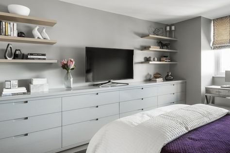 Luxury Condo Interior, Bedroom Built Ins, Built In Dresser, Contemporary Bedroom Design, Condo Interior Design, Bedroom Drawers, Condo Interior, Upper East Side, Space Decor