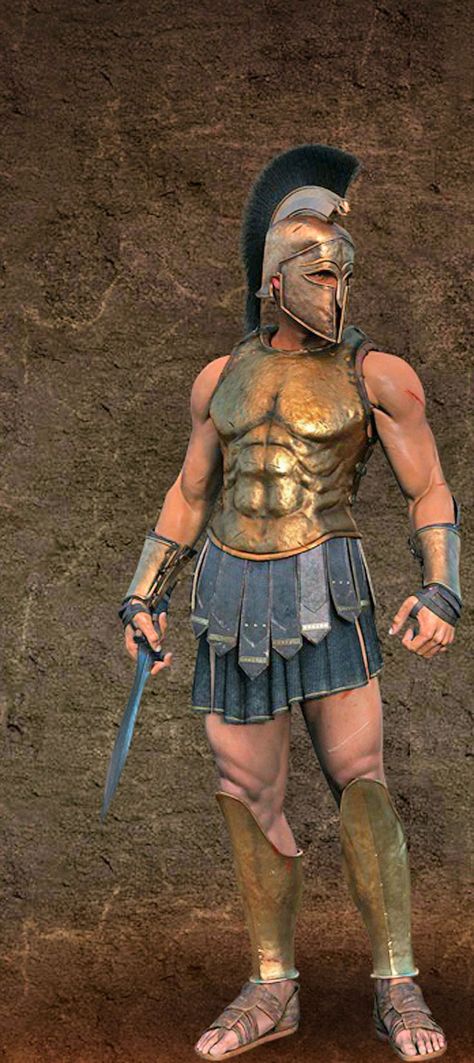 Athenian hoplite Imperiul Roman, Greek Soldier, Roman Armor, Greek Warrior, Rome Antique, Ancient Warfare, Spartan Warrior, Greek History, Greek Culture