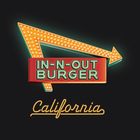 In-N-Out Burger 2021 Official T-Shirt — DKNG In N Out Burger Logo, In N Out Tattoo, In N Out Logo, Burger Logo, Fun Chalk Art, In And Out Burger, Retro Signs, California Tattoo, In N Out Burger