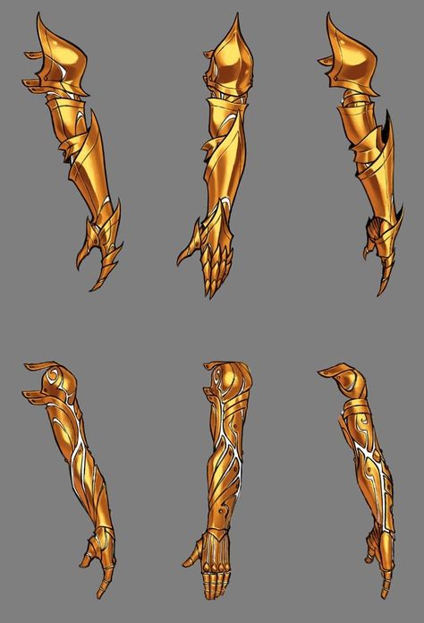 Dnd Metal Arm, Character Design Metal Arm, Metal Arm Drawing Reference, Fantasy Metal Arm, Gold Armor Concept Art, Dnd Prosthetic Arm, Arm Gauntlet, Arms Drawing, Armor Hand