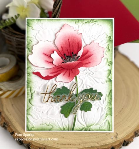 Card Making Flowers, Memory Box Cards, Memory Box Dies, Going Postal, Copic Sketch Markers, Anemone Flower, Box Cards, Elegant Cards, Sketch Markers