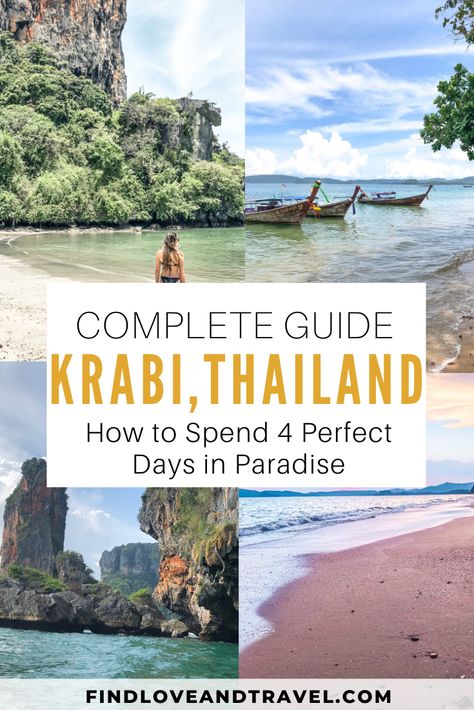 Thailand Island Hopping, Krabi Island, Thailand Krabi, Thailand Guide, Beautiful Thailand, Best Beaches To Visit, Thailand Itinerary, Thailand Vacation, Railay Beach