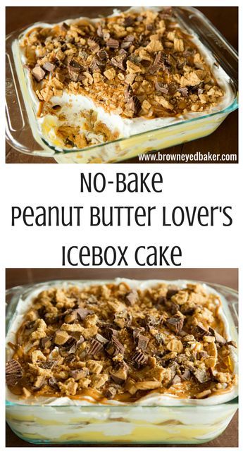 Pb Pie, Melted Peanut Butter, Icebox Cakes, Peanut Butter Dessert Recipes, Brown Eyed Baker, Dessert Oreo, No Bake Peanut Butter, Sunday Dinners, Nutter Butter