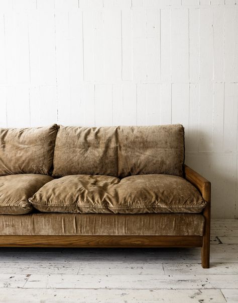 SOFAS | TRUCK FURNITURE Wood Frame Couch, Bubble Sofa, Rustic Couch, Truck Furniture, Wooden Frame Sofa, Small Sectional Sofa, Rustic Sofa, Midcentury Home, Low Table