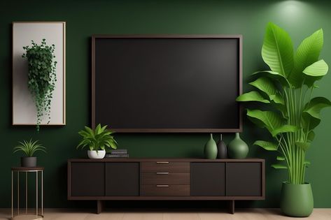 Wall Behind Tv, Dark Green Walls, New Living Room, Green Wall, Dark Green, Living Room, Tv, Wall, Green