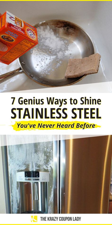 How To Remove Stains From Stainless Steel Appliances, How To Polish Stainless Steel, Diy Stainless Steel Polish, How To Clean Rust Off Stainless Steel, Cleaning Burnt Pans Stainless Steel, Stainless Steel Pots And Pans Cleaning, Rust On Stainless Steel Appliances, How To Get Rust Off Stainless Steel, How To Clean Stainless Steel