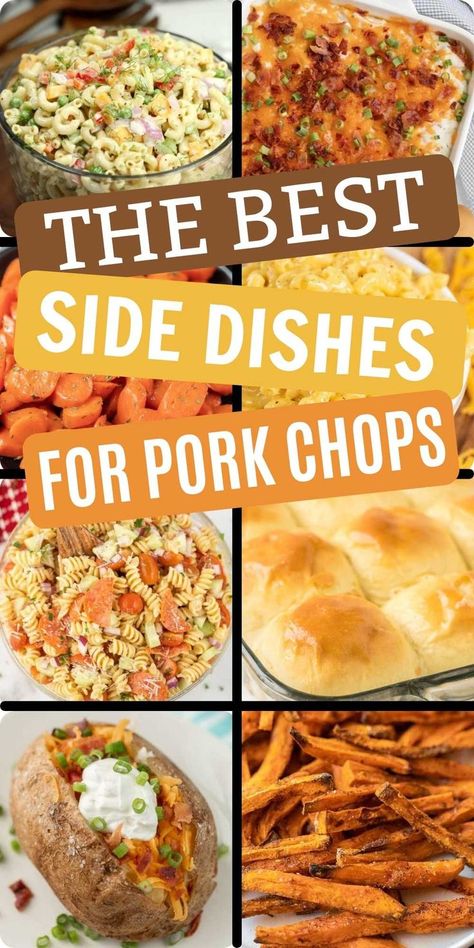 Pork Chop Dinner Ideas Sides, Pork Chop Sides, Pork Chop Side Dishes, Sides For Pork Chops, Pork Side Dishes, Simple Side Dishes, Pork Cutlet Recipes, Healthy Pork Chop Recipes, Healthy Pork Chops