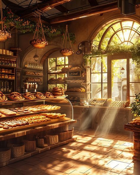 Forest Bakery Aesthetic, Fairytale Bakery Aesthetic, Medieval Bakery Concept Art, Fantasy Bakery Aesthetic, The Spellshop Fanart, Medieval Bakery, Fantasy Bakery, Bakery Aesthetic, Prepare For Christmas