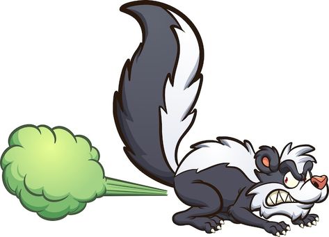 Angry cartoon skunk spraying toxic fumes | Premium Vector #Freepik #vector #cartoon #skunk #angry-cartoon #cartoon-character Cartoon Skunk, Evil Teddy Bear, Different Halloween Costumes, Skunk Spray, Angry Cartoon, Cartoon Chicken, Tiki Mask, Cartoon Elephant, Pig Cartoon