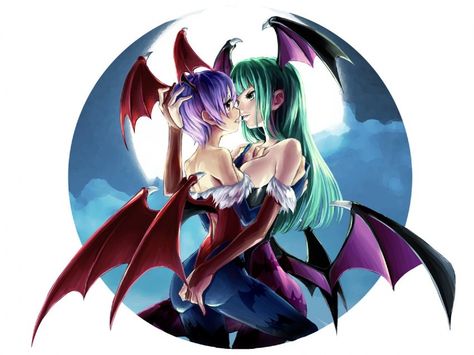 Morrigan with Lilith Vampire Hunter, Adorable Wallpapers, Wallpapers Backgrounds, Street Fighter, Hd Wallpapers, Hd Wallpaper, Wallpaper Backgrounds, Wallpapers, Anime