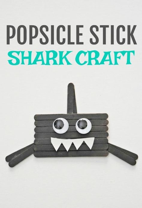 Paper Plate Animals, Popsicle Stick Crafts For Kids, Shark Craft, Babysitting Crafts, Arty Ideas, Get Scared, Popsicle Crafts, Stick Crafts, Kid Projects