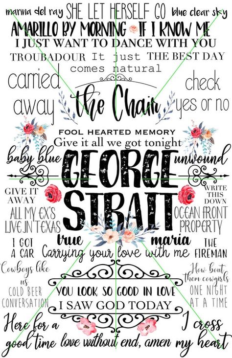 George Strait Lyrics, Waterslide Images, Country Song Quotes, Song Art, Tumbler Svg, Ceramic Decals, Country Lyrics, Country Music Quotes, Sara Bareilles