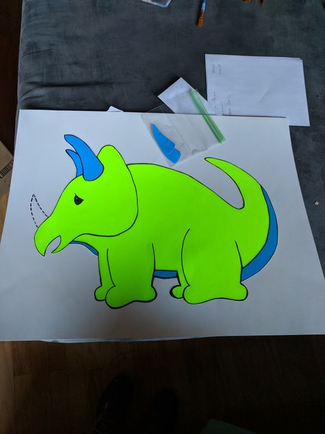 Pin the horn on the triceratops Pin The Horn On The Triceratops, The Horn, Birthday Themes, Birthday Theme, Horn, Dinosaur Stuffed Animal, Pikachu, Toys, Birthday