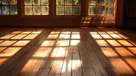 "Sunlit Wooden Floor: Golden sunlight cascades through #windowpanes, casting warm patterns across the room's vintage #woodenfloorboards. #sunlight #wooden #floor #window #shadows #aiart #aiphoto #stockcake ⬇️ Download and 📝 Prompt 👉 https://stockcake.com/i/sunlit-wooden-floor_641003_1147975" Room Sunlight, Victorian Room, Window Shadow, Cozy Attic, Attic Window, Classic Window, Window Panes, Wooden Room, Tall Windows