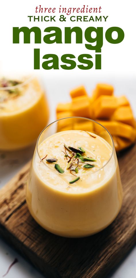 Mango Puree Recipe, Smoothie Milkshake, Mango Lassi Recipe, Peach Mango Smoothie, Mango Lassi Recipes, Lassi Recipe, Apricot Smoothie, Indian Mango, Banana Apple Smoothie