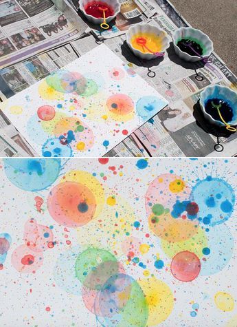 There are so many tools your kids can use for creative art projects. Here’s twenty five tools that will create some fantastic works of art! Stones Garden, Rainbow Paint, Bubble Art, Diy Art Projects, Fun Easy Crafts, Fun Crafts For Kids, Art Workshop, Easy Crafts For Kids, Process Art