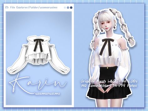 Sims4 Sweater Cc, Sims 4 Cc Bunny Suit, Maid Outfit Sims 4 Cc, Sims4 Skirt Cc, Bunny Ears Sims 4 Cc, Ts4 Cc Kawaii Clothing, Cute Sims4 Cc, J Fashion Sims 4 Cc, Sims 4 Cc Jirai Kei