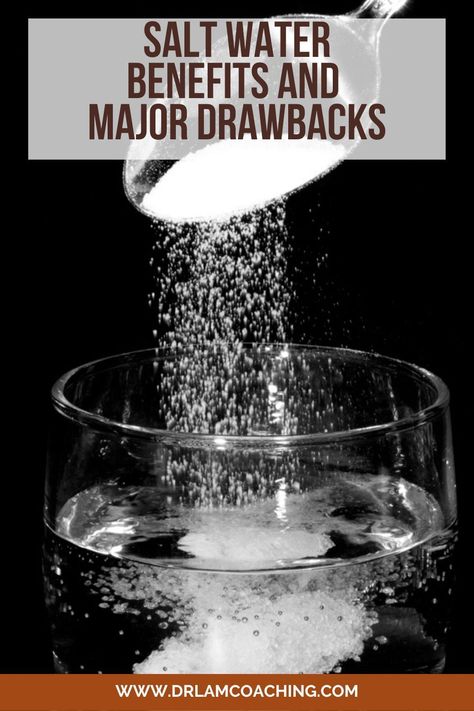 Salt water has been used for many years as a remedy. And while it may help several conditions, such as improving acne and psoriasis and boosting detoxification, it also comes with some serious drawbacks. Could salt water help you? Or could it make things worse? Here's what you need to know about this new trend. Salt Water Flush Benefits, Salt And Baking Soda In Water, Adding Salt To Drinking Water, Drinking Salt Water Benefits, Sea Salt In Water, Salt Water In The Morning, Salt Water Benefits, Salt Flush, Drinking Salt Water