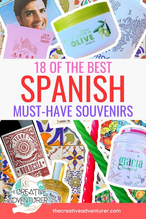 18 of the BEST Spanish Souvenirs: Must-Have Items from Spain You’ll Actually Use - The Creative Adventurer Spain Souvenirs Gifts, Best Souvenirs From Spain, Souvenirs From Spain, Spanish Souvenirs, Olive Oil Lotion, Spanish Ceramics, Spain Souvenirs, European Honeymoon, Spain Trip