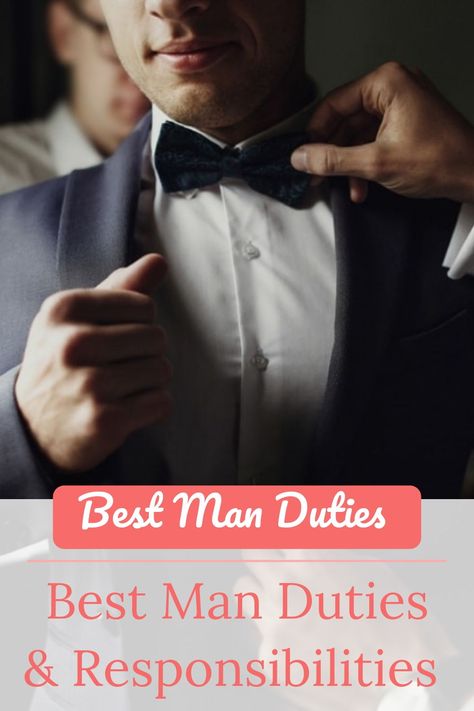 A best man is equivalent to a maid of honor. He also has duties to the groom. It's not all about fun and games, but also serious things like fitting suits. If you are reading this as a best man or a groom, here is a checklist of the responsibilities of a best man at a wedding. If you like what you see be sure to save this pin to your Boards so you don’t lose it! #wedding#checklist#tips#ForMen#fun#friends#SmartestBrides Best Man Checklist, Best Man Duties Checklist, Best Man Responsibilities, Wedding Processional Order, Processional Order, Best Man Duties, Wedding Processional, Wedding Venue Locations, Best Man Wedding