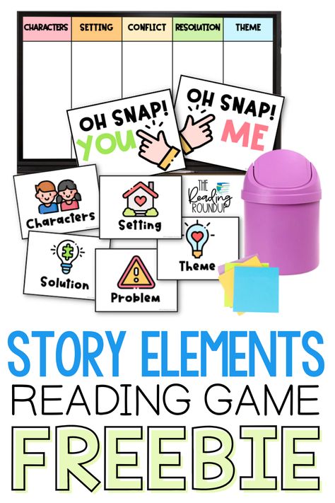 Comprehension Questions For Kindergarten, Story Element Activities, Story Elements Kindergarten, Story Elements Chart, Reading Review Games, Story Elements Anchor Chart, Teaching Story Elements, Story Elements Activities, Elements Of A Story