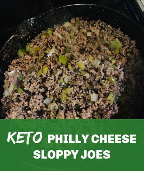 Philly Cheese Steak Sloppy Joes, Low Carb Sloppy Joes, Cheese Steak Sloppy Joes, Philly Cheesesteak Sloppy Joes, Philly Steak, Cheese Steak, Philly Cheese, Keto Cheese, Primal Kitchen