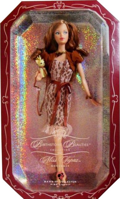 *2007 Pink label Special occasion birthstone beauties Miss Topaz Barbie doll 2 #K8700 Birthday Barbie, Barbie Collector Dolls, Pink Box, Barbie Collector, Barbie Collection, Pretty Dolls, Barbie World, Collector Dolls, Beauty Collection