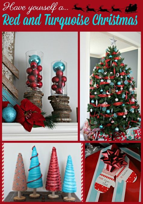 Red And Turquoise Christmas Decor, Red And Teal Christmas Decor, Red And Aqua Christmas Tree, Aqua And Red Christmas Tree, Red And Turquoise Christmas Tree, Turquoise And Red Christmas Decor, Aqua And Red Christmas Decor, Red And Teal Christmas Tree, Teal And Red Christmas Decor