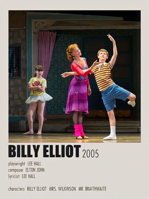 Musical Polaroid Poster, Billy Elliot Musical, Polaroid Posters, Posters Minimalist, Billy Elliot, Film Posters Minimalist, Polaroid Poster, Film Posters, Elton John