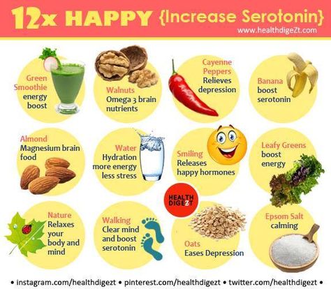 Increase Your Serotonin To Be 12x More Happy Increase Serotonin Naturally, Serotonin Foods, Dopamine Diet, Increase Serotonin, Banana Walnut, Happy Hormones, Herbs For Health, Hormone Health, Improve Mood