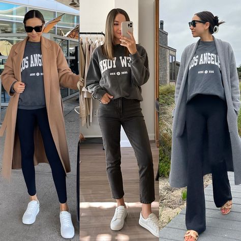 Anine Bing Outfits Street Styles, Classy Sweatshirt Outfit, Anine Bing Outfits, Anime Bing Sweatshirt Outfit, Anine Bing Style Outfits, Annie Bing Sweatshirt Outfit, Anine Bing Harvey Sweatshirt Outfit, Anine Bing Kate Moss Sweatshirt, Anine Bing Style