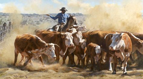 American Quarter Horse Association, Calf Roping, Cowboy Artists, Western Paintings, Western Artist, American Quarter Horse, Western Culture, Female Art Painting, Cowboy Art