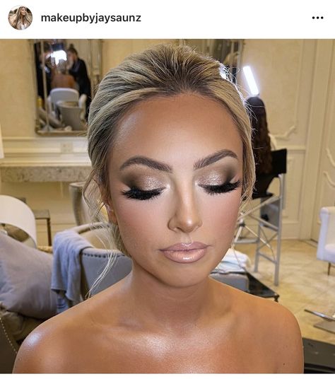 Pageant Makeup For Blondes, Bridesmaid Makeup Green Eyes, Full Glam Wedding Makeup, Full Glam Bridal Makeup, Pageant Hair And Makeup, Glam Bride Makeup, Glamorous Wedding Makeup, Pageant Makeup, Brides Hair