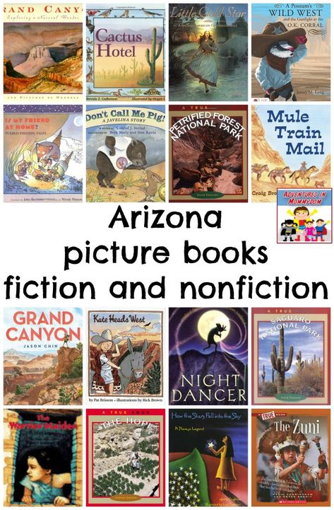 Arizona picture books fiction and nonfiction United States Geography, Reading Suggestions, Arizona History, Third Grade Social Studies, Geography Activities, Books Fiction, Homeschool Geography, Homeschool Board, Geography Lessons