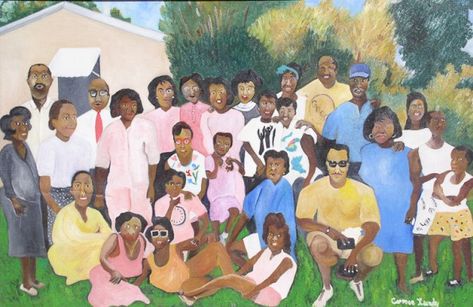 Family-Reunion-595x386 5 Pieces of African American Cookout Art You Must Have! Black Family Reunion, A Raisin In The Sun, Raisin In The Sun, Black Southern Belle, Juneteenth Celebration, African American Artwork, African American Family, Summer Cookout, Free Family Tree