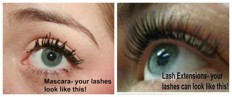 Mascara vs. Lash Extensions! GET LASH EXTENSIONS, no clumps, make-up remover, no mascara running down your face! Perfect lashes 24/7! Modish Studios offers 4 types of lash extensions, strip, express, crown and Xtreme lashes- something for everyone! Check us out modish-studios.com. #modishstudios # lashes #beauty #mascara #ilovemylashes Esthetician License, Eyelash Extension Removal, No Mascara, Types Of Eyelash Extensions, Eyebrow Extensions, Perfect Lashes, Eyelash Extension Training, Eyelash Technician, Natural Eyelash Extensions