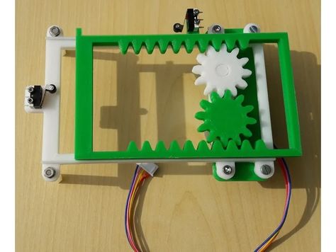 Linear Actuator / sliding mechanism for stepper motor 28BYJ-48How familiar are you with the gear wars?Print 4 spacers, 1 each of the others.The holes for the limit switches are 7mm apart and suitable for M2 screwsThe switch is h:6mm, w:6.5mm l:13mm without the lever.I used this as a start to build an automated cat feeder with web interface. The linear actuator opens the food container. I hope this is useful for your projects. If so, please leave a comment or post a make. Vertical Windows, Cool 3d Prints, Sliding Mechanism, Linear Actuator, Cnc Parts, 3d Printing Diy, Pc Parts, 3d Cnc, 3d Printing Projects