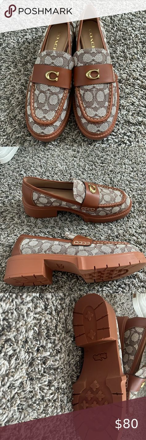 COACH womens Leah Textured Jacquard Loafer- never worn Coach Loafers, Coach Shoes, Loafers, Jewelry Watches, Plus Fashion, Outfit Inspo, Jeans Shoes, Fashion Tips, Accessories Vintage