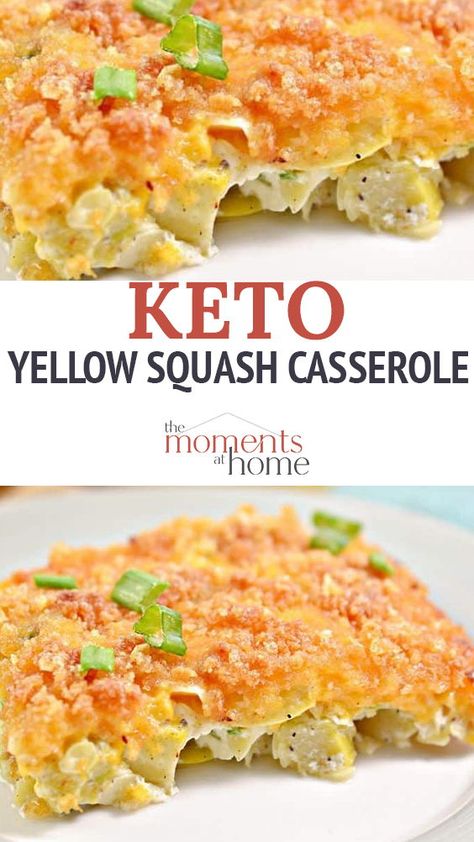 Keto Squash Casserole, Keto Squash, Yellow Squash Casserole, Yellow Squash Recipes, Squash Casserole Recipes, Keto Dinner Recipes, Low Carb Low Fat Recipes, Dinner Recipes Easy, Low Carb Casseroles