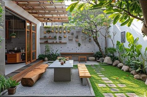 Closed Patio, Indian Home Design, Courtyard Design, Home Garden Design, House Outside Design, Village House Design, Courtyard House, Backyard Garden Design, Home Building Design