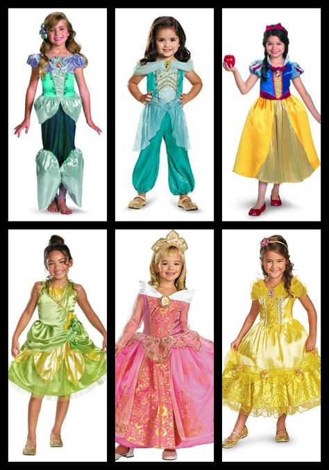 Disney Princess Costumes for Kids Princess Costumes Kids, Kids Princess Costume, Diy Disney Princess Costume, 4 People Halloween Costumes, Disney Pattern, Superhero Costumes Kids, Princess Costume Kids, Disney Princess Dress Up, Kid Costume