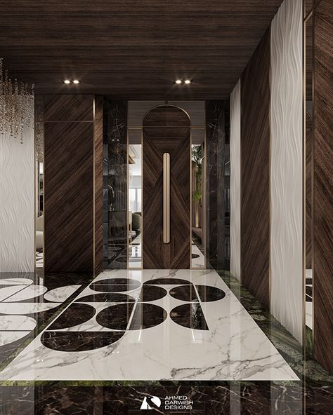 Luxury Hall Design, Marble Inlay Designs, Luxury Hall, Modern Eco Friendly Home, Floor Pattern Design, Marble Floor Pattern, Veneer Flooring, Pr Design, Luxury Apartments Interior